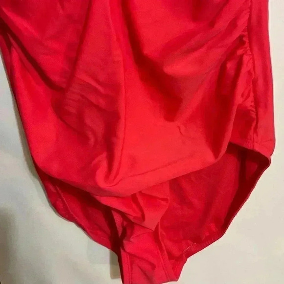 MERONA ONE PIECE SWIMSUIT SIZE LARGE-USED coral red - Picture 3 of 9